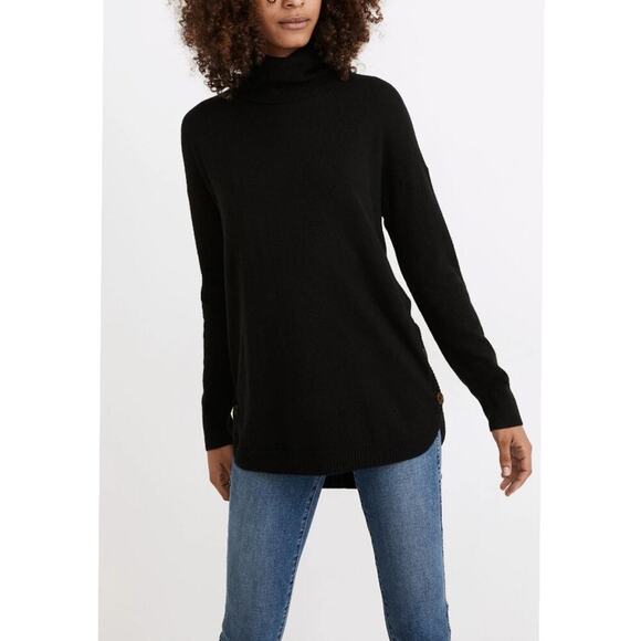 Nwtg Madewell Crestland Side-Button Turtleneck Tunic Sweater Size Xs - Picture 1 of 8